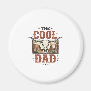 Cool Dad Western Longhorn Skull Vintage Shirt Desi Magnet