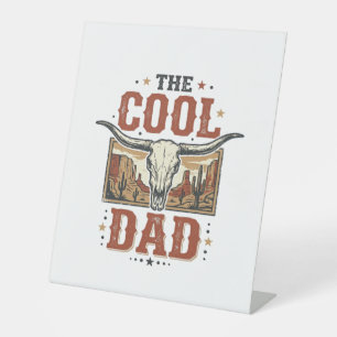 Cool Dad Western Longhorn Skull Vintage Shirt Desi Pedestal Sign