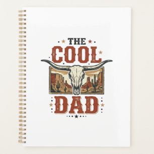 Cool Dad Western Longhorn Skull Vintage Shirt Desi Planner