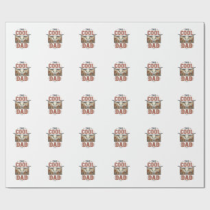 Cool Dad Western Longhorn Skull Vintage Shirt Desi Wrapping Paper