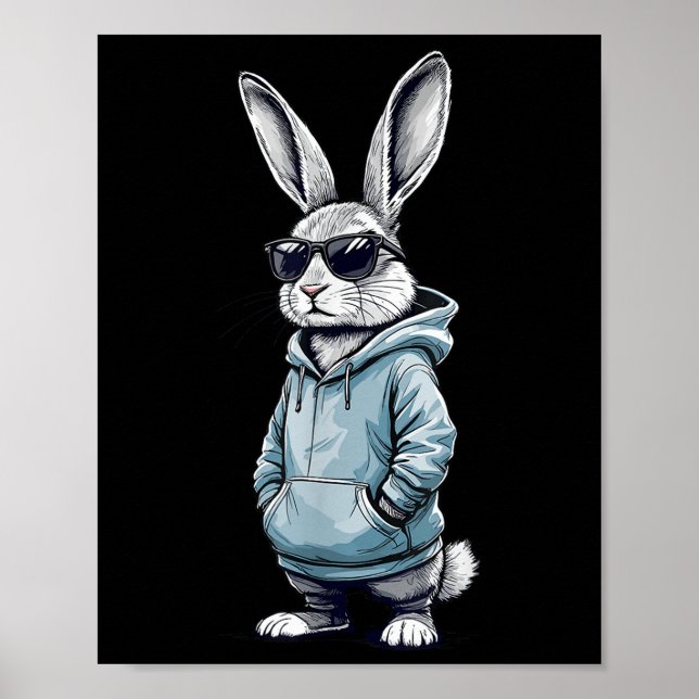 Cool Daddy Easter Bunny Dad Kids Boys Easter  Poster (Front)