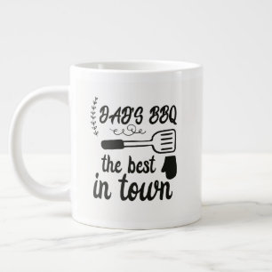 Cool Dad's BBQ word art  Large Coffee Mug