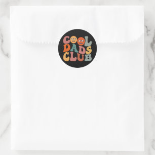 Cool Dads Club Dad Father's Day Retro Groovy Classic Round Sticker