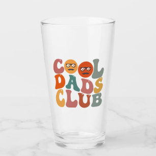 Cool Dads Club Dad Father's Day Retro Groovy Glass