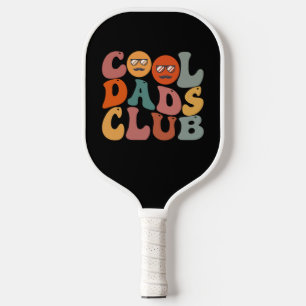 Cool Dads Club Dad Father's Day Retro Groovy Pickleball Paddle