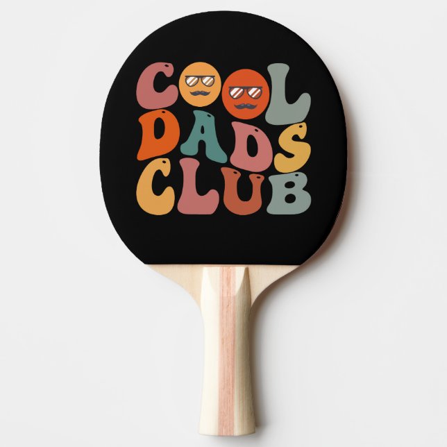 Cool Dads Club Dad Father's Day Retro Groovy Ping Pong Paddle (Front)