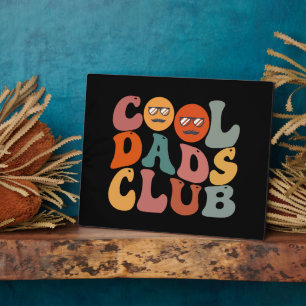 Cool Dads Club Dad Father's Day Retro Groovy Plaque