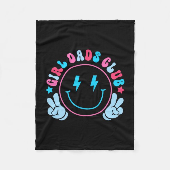 Cool Dads Club Father's Day From Daughter Son Funn Fleece Blanket (Front)