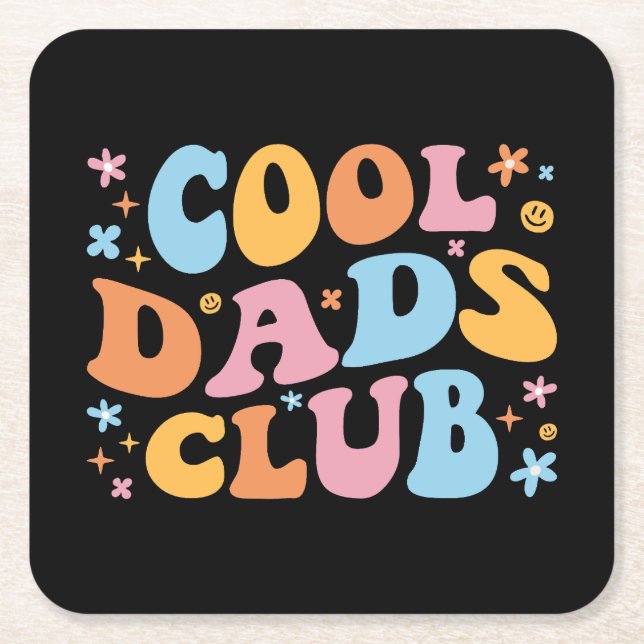 Cool Dads Club III Square Paper Coaster (Front)