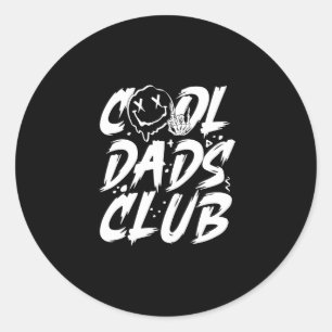 Cool Dads Club Retro Groovy Dad Father's Day Classic Round Sticker