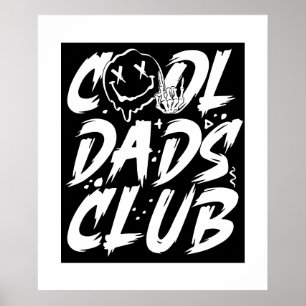 Cool Dads Club Retro Groovy Dad Father's Day Poster