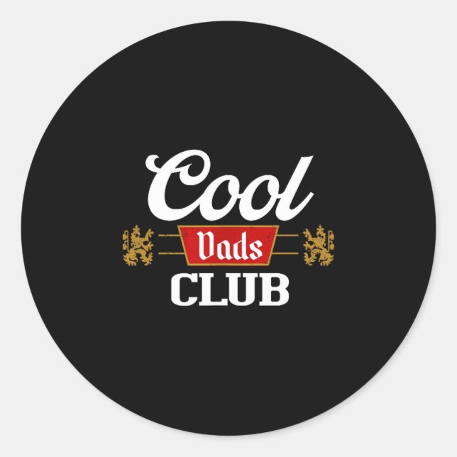 Cool Dads Club Shirt Father's Day From Daughter So Classic Round Sticker (Front)