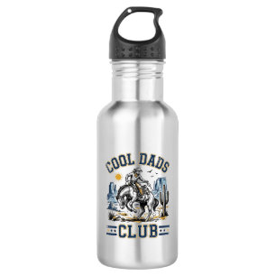 Cool Dads Club Vintage Cowboy Western Shirt Design 532 Ml Water Bottle
