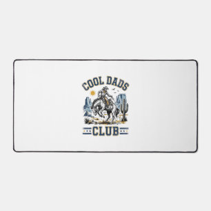Cool Dads Club Vintage Cowboy Western Shirt Design Desk Mat