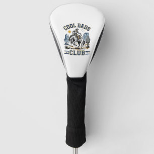 Cool Dads Club Vintage Cowboy Western Shirt Design Golf Head Cover