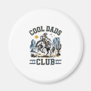 Cool Dads Club Vintage Cowboy Western Shirt Design Magnet