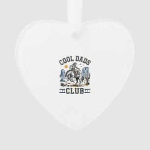 Cool Dads Club Vintage Cowboy Western Shirt Design Ornament