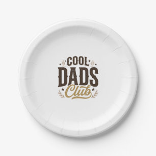 Cool Dads Club Vintage Dad Shirt Design_1 Paper Plate