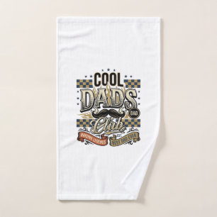 Cool Dads Club Vintage Engraving Dad Shirt Design_ Hand Towel