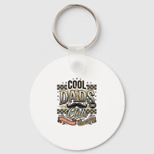 Cool Dads Club Vintage Engraving Dad Shirt Design_ Key Ring