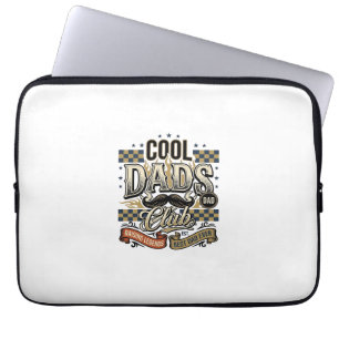 Cool Dads Club Vintage Engraving Dad Shirt Design_ Laptop Sleeve