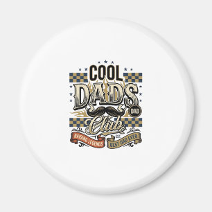 Cool Dads Club Vintage Engraving Dad Shirt Design_ Magnet