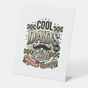 Cool Dads Club Vintage Engraving Dad Shirt Design_ Pedestal Sign