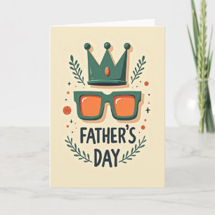 Cool Dads Day Crown Sunglass Card