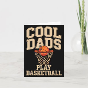 Cool Dads Play Basketball Illustration Card