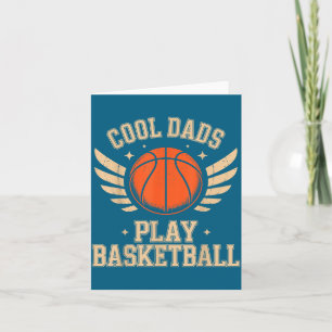 Cool Dads Play Basketball Illustration Card
