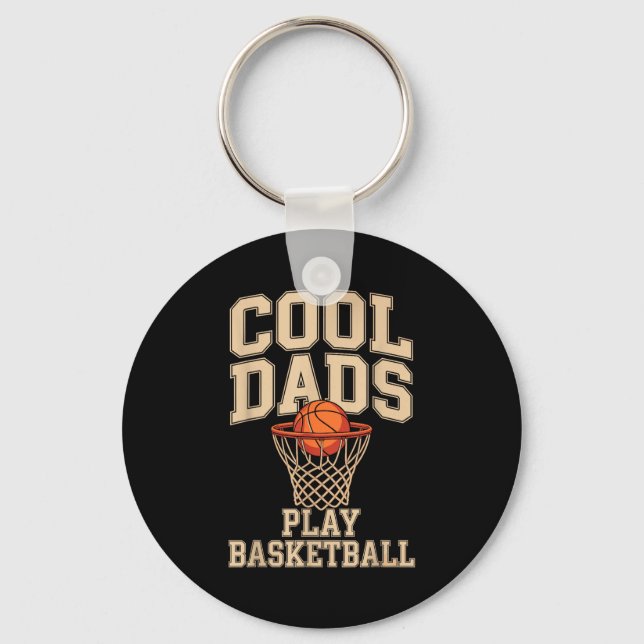 Cool Dads Play Basketball Key Ring (Front)