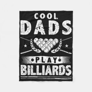 Cool Dads Play Billiards Fleece Blanket