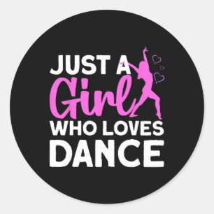 Cool Dance For Girls Women Hip Hop Dancer Ballroom Classic Round Sticker