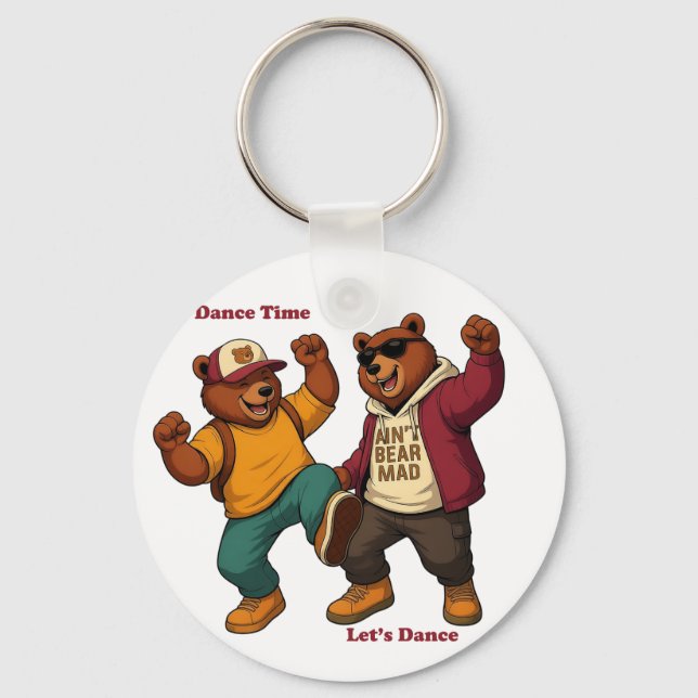 Cool Dancing Bears Key Ring (Front)