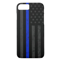 Cool Dark Distressed Police Style American Flag