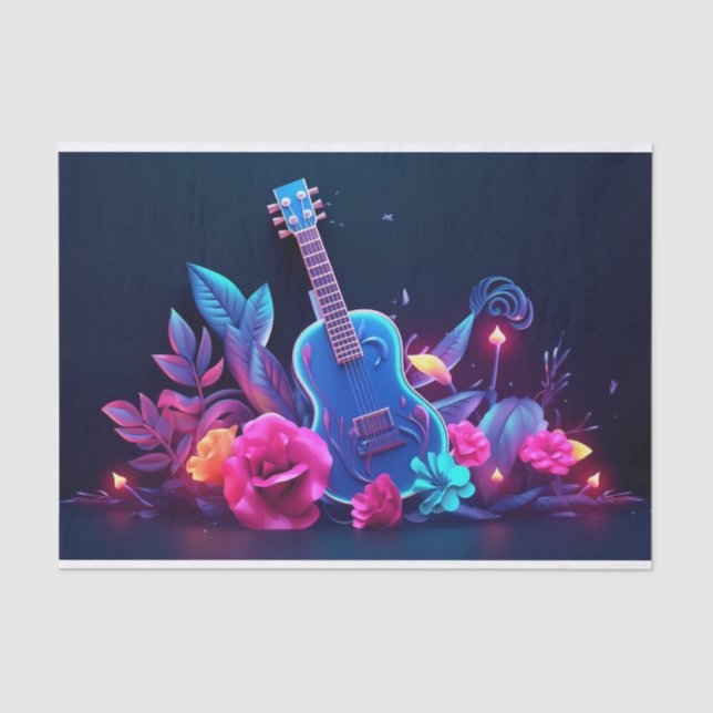 Cool Decoupage music lovers Tissue Paper (Front)