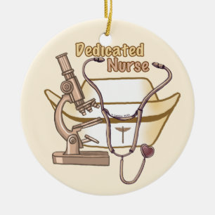 Cool Dedicated Nurse Ceramic Tree Decoration