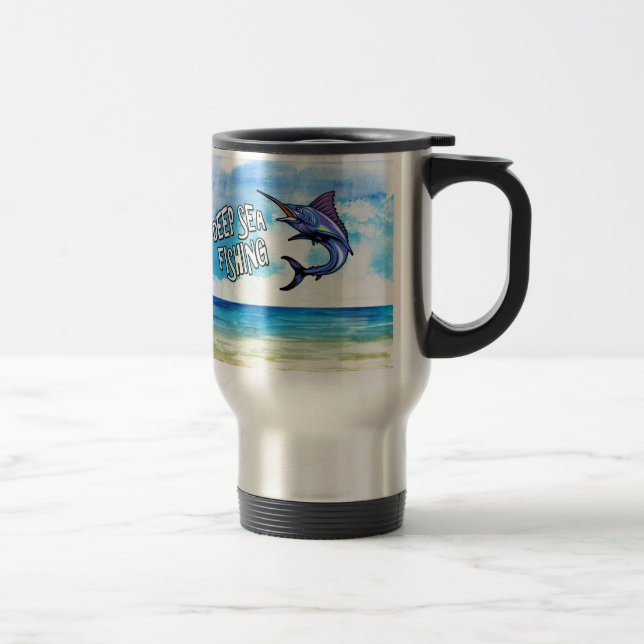 Cool Deep Sea Fishing Ocean Travel Mug (Right)