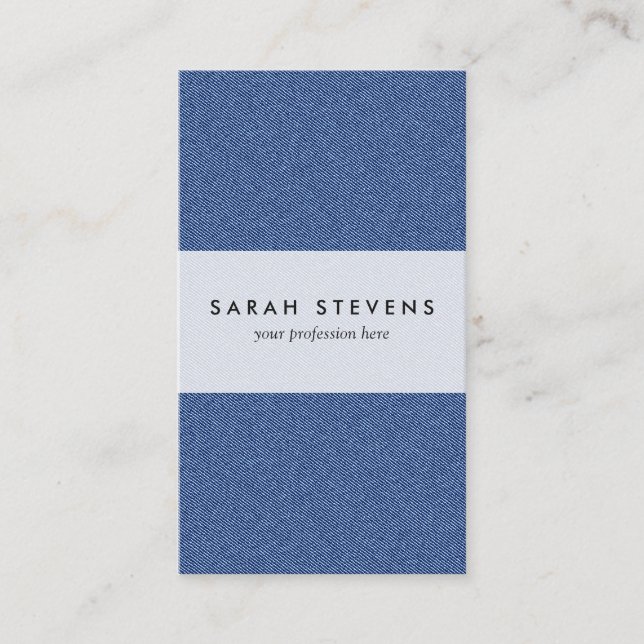Cool Denim Blue Jeans Business Card (Front)
