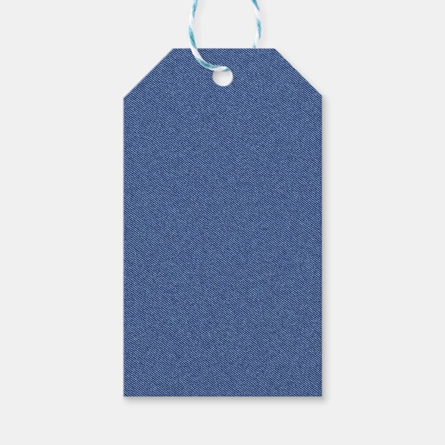 Cool Denim Blue Jeans Gift Tags (Front)