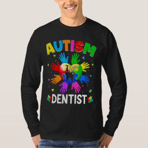 Cool Dentist Autism Awareness Heart Puzzle Raising T-Shirt
