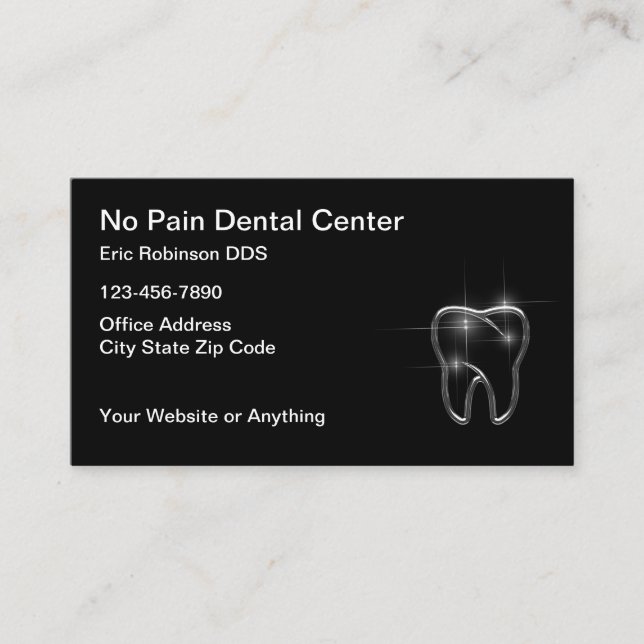 Cool Dentist Office Business Cards Design (Front)