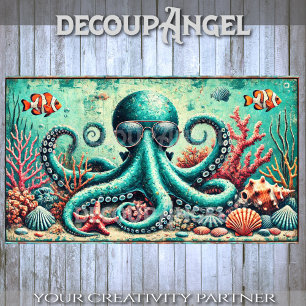 Cool Depths: The Stylish Octopus Decoupage Tissue Paper