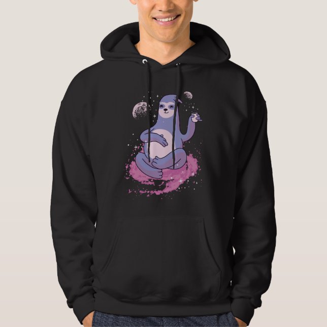 Cool Design Featuring An Illustration Of A Sloth R Hoodie (Front)