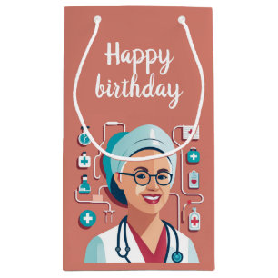 cool design for a nurse's birthday small gift bag