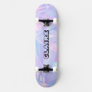 Cool Design Name Collectable Purple Holographic Skateboard