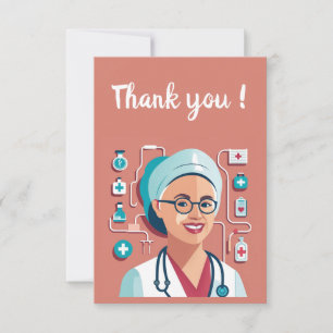 cool design to thank the nurses you card
