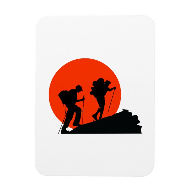 cool designer magnet love hiking (Vertical)