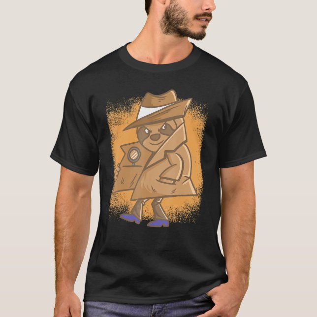 Cool Detective Sloth checking the Situation  Idea T-Shirt (Front)