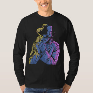 Cool Detective With moustache Mysterious Spy Men W T-Shirt